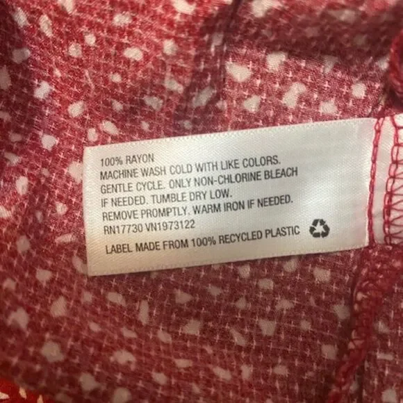 Ava & Viv Red/White Polka-Dot Ruffle Tiered Prairie Dress, size 1X - Picture 6 of 6